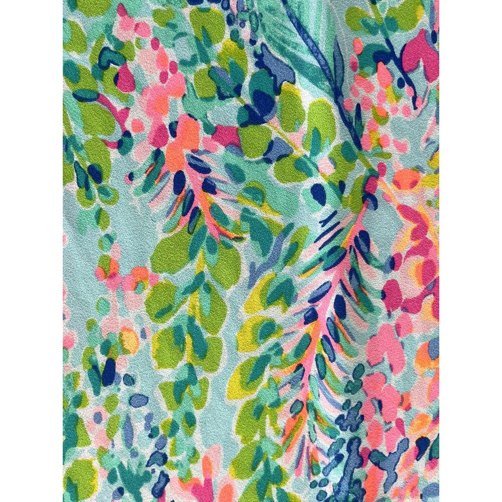 Lilly Pulitzer Size 8 Pearl Shift Dress Mini Colorful Tropical Vacation Crochet - Picture 9 of 12